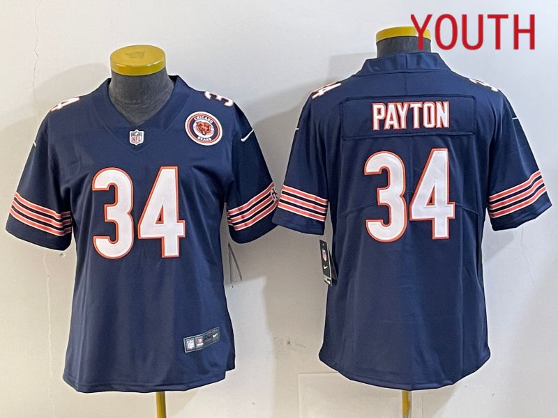 Youth Chicago Bears #34 Payton Blue 2024 Nike Limited NFL Jersey style 2->youth nfl jersey->Youth Jersey